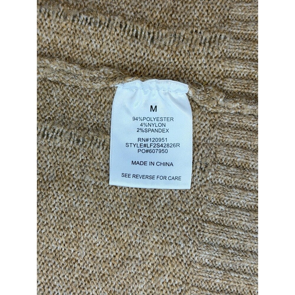 New Olive + Oak Soft Cozy Long Sweater Duster Cardigan Size Medium Pockets Beige - Picture 7 of 8